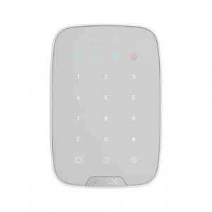 Tastatura cu cititor carduri, wireless, alb - AJAX KeyPadPlus(W)