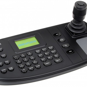 Tastatura retea HikVision DS-1200KI, joystick 4 axe, ecran LCD 128 x 64 pixeli, control PTZ, suporta camere IP, NVR si DVR, interfata USB 2.0 si RS-485, alimentare 12VDC, operare intuitiva si butoane programabile - Img 3