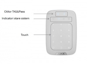 Tastatura wireless AJAX KeyPad Plus (Black), pentru control sistem alarma, iluminare butoane, cod PIN, confirmare sonora, anti‑sabordaj, compatibila cu hub Ajax, blocare automata si instalare usoara - Img 2