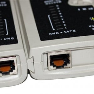 Tester profesional NSHL468B pentru cabluri retea UTP, FTP si coaxial RG59/RG6, model NSHL 468 B, verificare conectori RJ45 si BNC, alimentare baterie 9V, include husa de protectie din PVC, ideal pentru instalatori si diagnosticare - Img 2