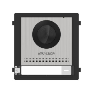 Videointerfon modular IP Hikvision DS-KD8003-IME1(B)-S, camera 2MP Fisheye, IR, carcasa inox, protectie IP65, 2 relee control yala, alimentare 12V pt yala inclusa, PoE, configurare Web, buton apel fizic, metal - Img 3