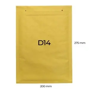 Plicuri cu bule de aer D14, 200x275+50mm, maro, 100 buc.