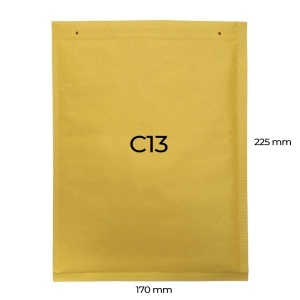 Plicuri cu bule de aer C13, 170x225+50mm, maro, 100 buc.