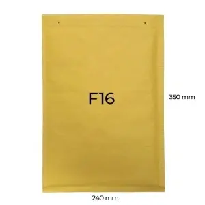 Plicuri cu bule de aer F16, 240x350+50mm, maro, 100 buc.