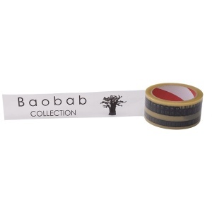 Bandă adezivă BOPP imprimată sandwich (laminat), adeziv low noise, până la 3 culori, fundal transparent - Img 2