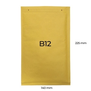 Plicuri cu bule de aer B12, 140x225+50mm, maro, 100 buc.