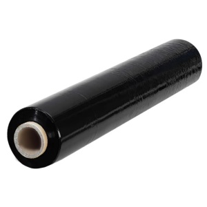 Folie stretch manuală 23 microni, neagră, 1.3 kg (tub 100g) - 6 role/bax