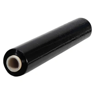 Folie stretch manuală 23 microni, neagră, 1.3 kg (tub 100g) - 6 role/bax
