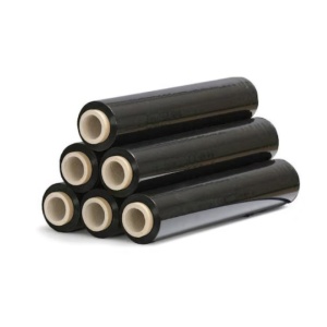 Folie stretch manuală 23 microni, neagră, 1.3 kg (tub 100g) - 6 role/bax - Img 2
