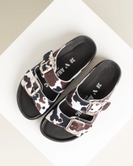Anatomske klompe od prirodne kože, domaće proizvodnje, animal print, slika 10