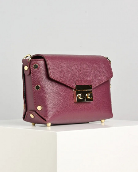 Kožna tašna 872075 bordo, slika 2