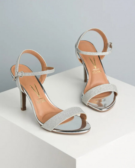 Srebrne sandale na štiklu 9 cm, brend Vizzano, slika 2