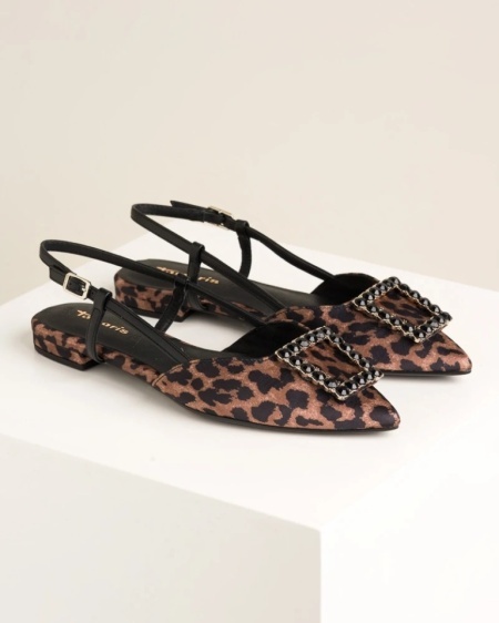 Ženske ravne sandalete u špic, leopard print, brend Tamaris, slika 4