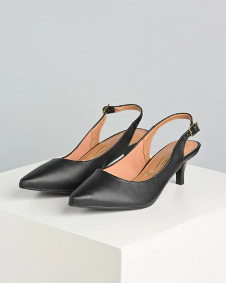Vizano cipele sa otvorenom petom, crna boja, slika 3