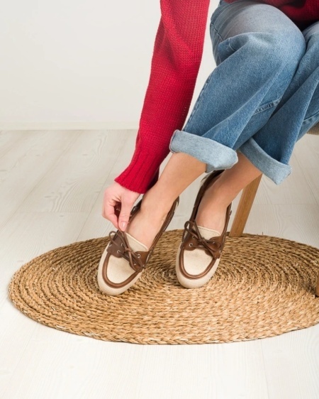 Ženske bež baletanke brenda Tamaris, braon detalji, slika 7