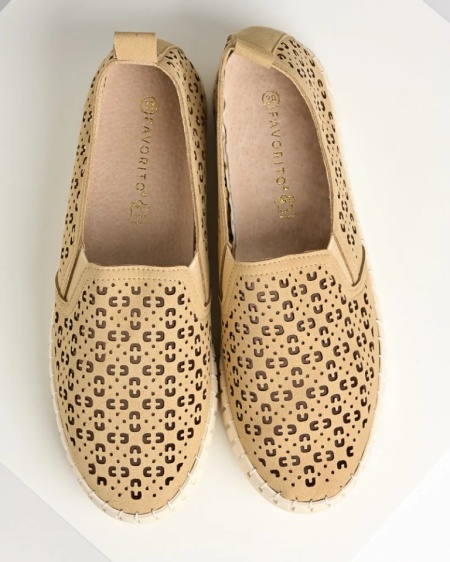 Bež ženske rupičaste espadrile, slika 7