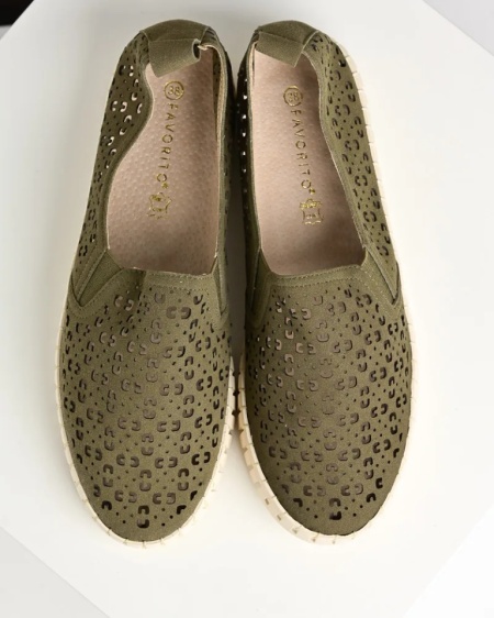 Maslinaste ženske rupičaste espadrile, slika 8