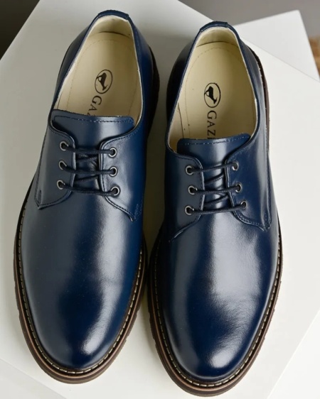 Elegantne cipele za odelo, teget, Gazela, slika 7