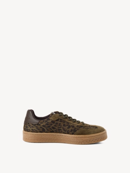 Ženske maslinaste kožne patike sa leopard printom, Tamaris, slika 4