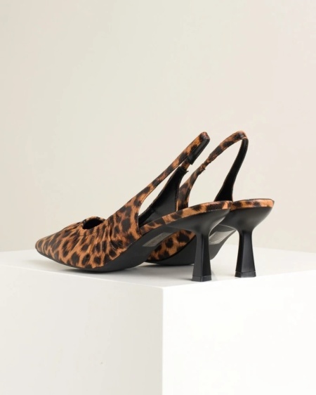Ženske sandale sa zatvorenim prstima, na štiklu, leopard print, slika 10
