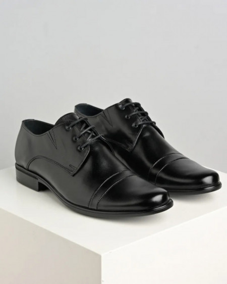 Kožne muške elegantne cipele 3870-01 crne, slika 2