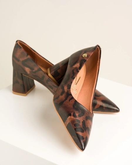 Ženske udobne salonke na deblju štiklu, leopard print, slika 5