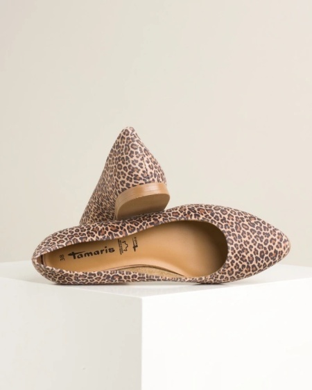 Ženske kožne baletanke brenda Tamaris, leopard print, slika 9
