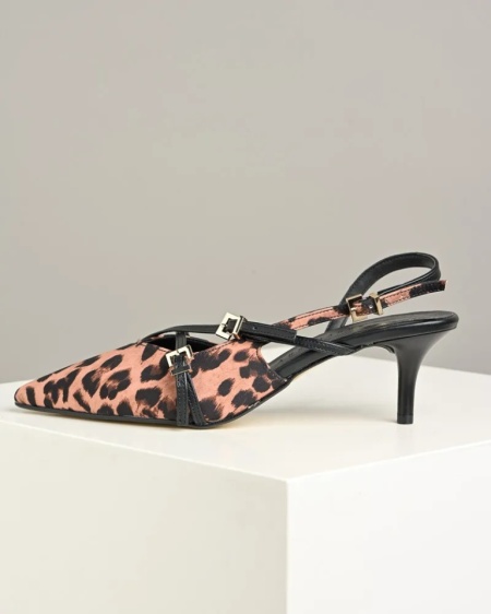 Ženske sandalete na štiklu, leopard print, slika 5