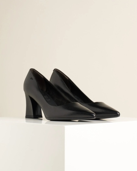 Ženske crne salonke na štiklu od prirodne kože, slika 9