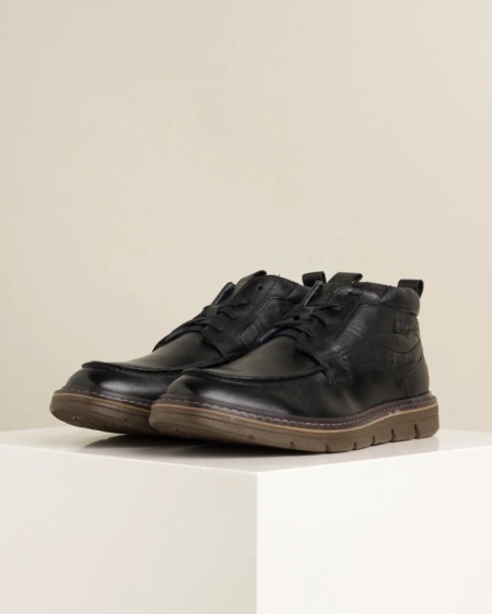 Muške duboke cipele u crnoj boji, od prirodne kože, slika 4