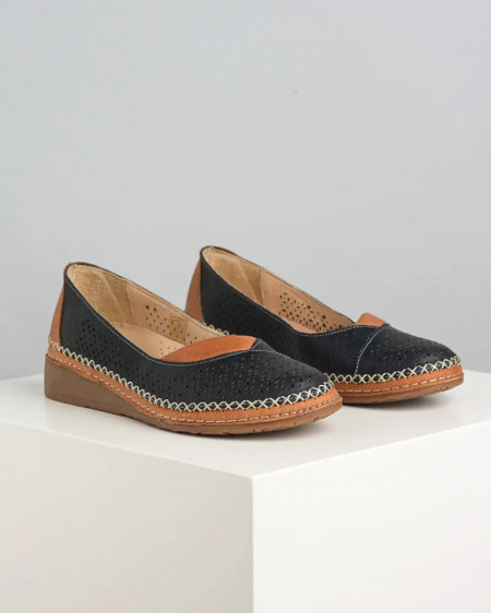 Teget kožne ženske cipele Vidra leder, slika 4