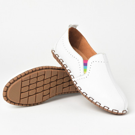 Lagane kožne cipele S19602 bela
