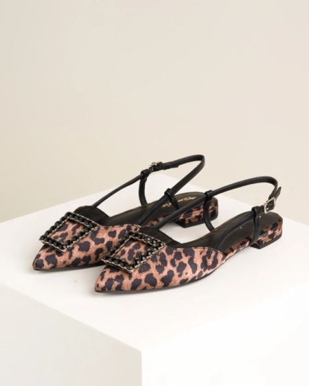 Ženske ravne sandalete u špic, leopard print, brend Tamaris, slika 3