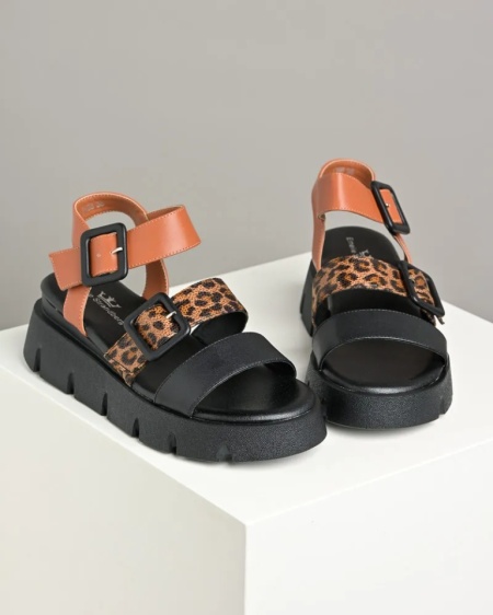 Ženske sandale sa leopard printom na debelom đonu, slika 2