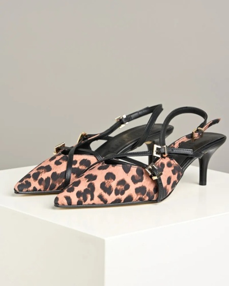 Ženske sandalete na štiklu, leopard print, slika 4
