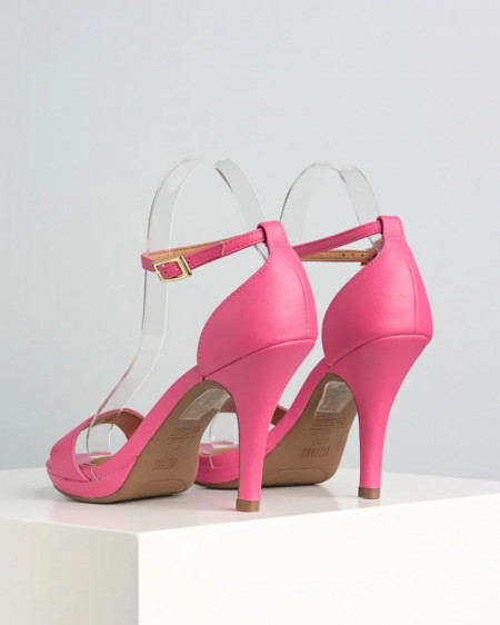 Sandale sa zatvorenom petom na štiklu, boja pink, slika 7