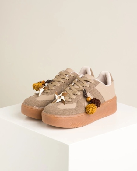 Bež zenske patike sa ukrasnim priveskom, brenda Favorito, slika 8