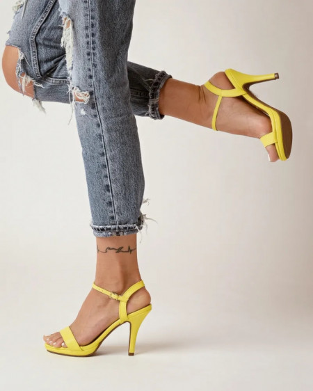 Vizzano sandale na štiklu žute, slika 3