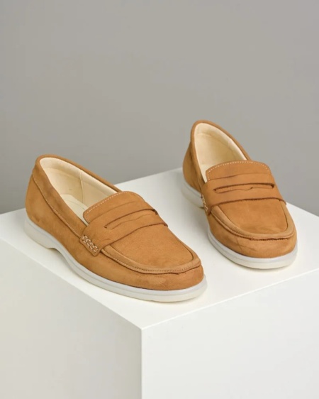 Kožne muške mokasine Gazela, kamel boja, slika 7