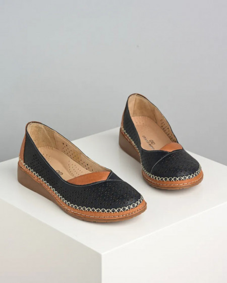 Teget kožne ženske cipele Vidra leder, slika 5