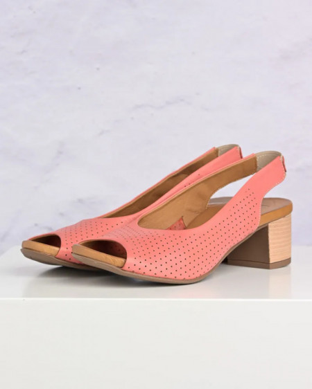 Ženske sandale od kože u roze boji, slika 3
