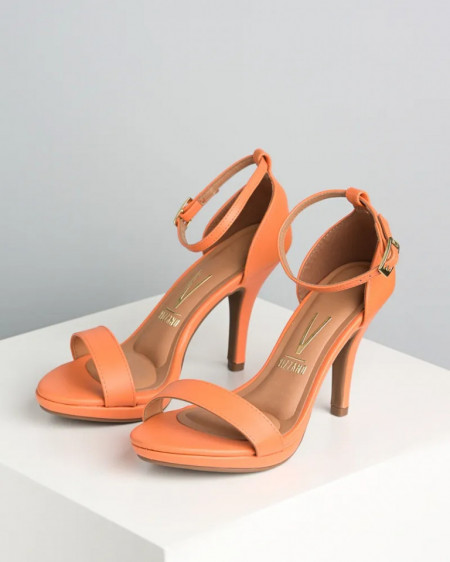 Sandale sa zatvorenom petom na štiklu, boja narandžasta, slika 1