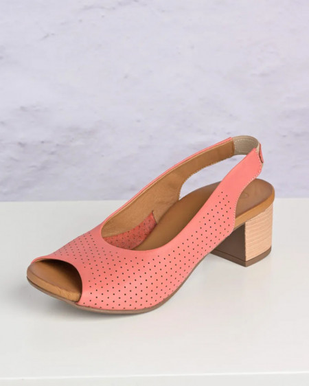 Ženske sandale od kože u roze boji, slika 4