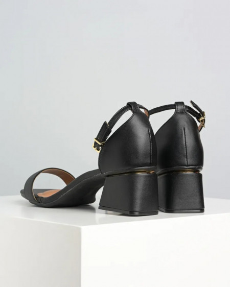 Sandale na malu petu, crna boja, brend Vizzano, slika 5