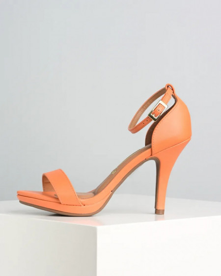 Sandale sa zatvorenom petom na štiklu, boja narandžasta, slika 3