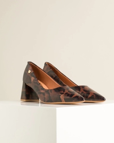 Ženske udobne salonke na deblju štiklu, leopard print, slika 9