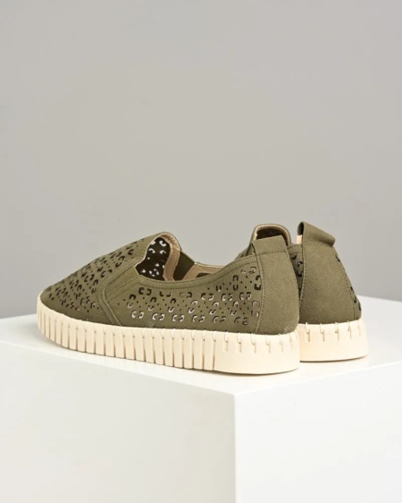 Maslinaste ženske rupičaste espadrile, slika 6