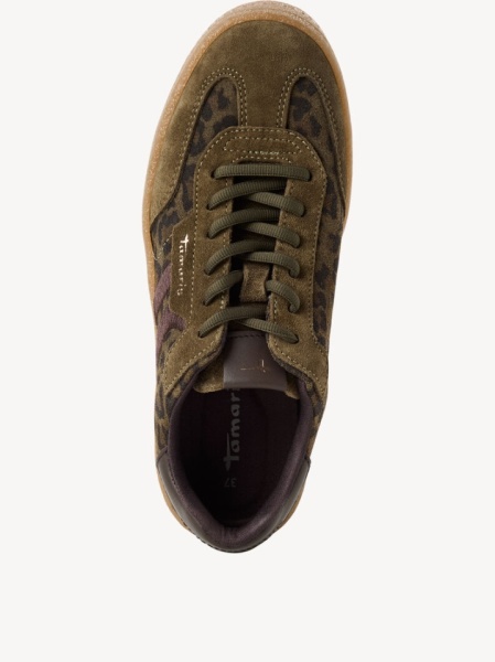Ženske maslinaste kožne patike sa leopard printom, Tamaris, slika 3