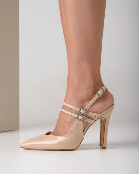 Slingback bež sandalete, slika 3