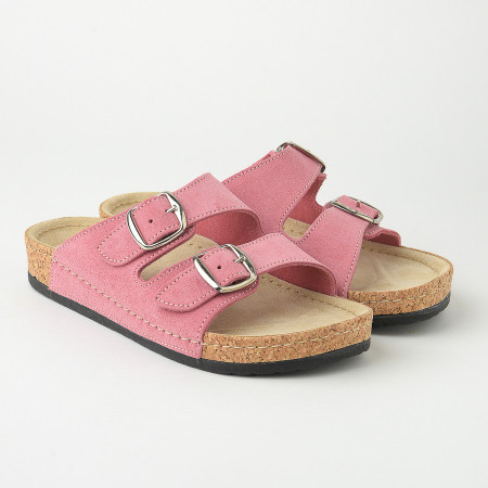 Kožne anatomske papuče 512 roze